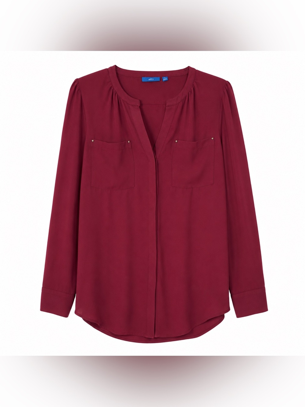 Apt. 9 Women's Long-Sleeve Pocket Blouse in Wine